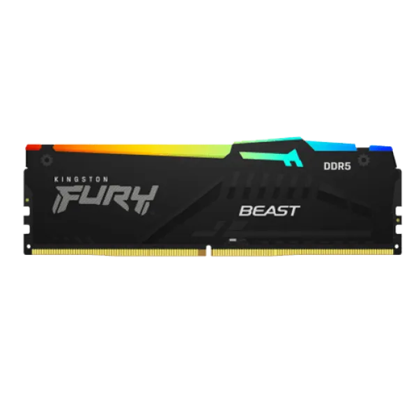 RAM DDR5 32GB 5200MT/s Kingston Fury Beast RGB Black KF552C40BBA-32