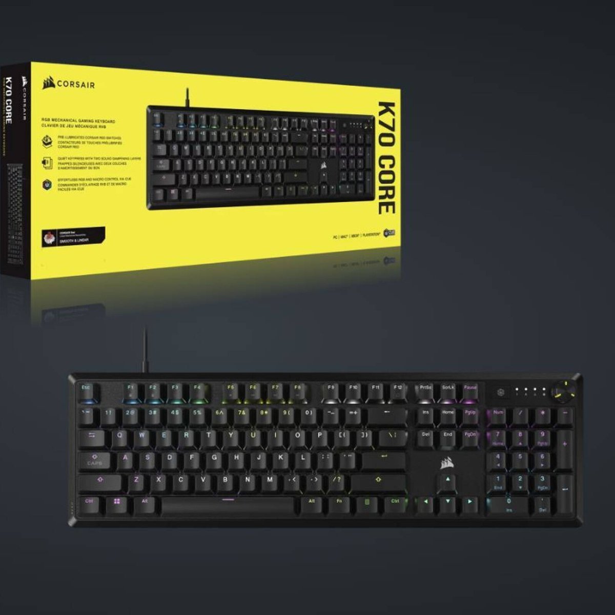 Tastatura CORSAIR K70 CORE žicna/mehanicka/CH-910971E-NA/RGB/crna