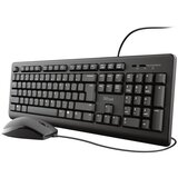 Tastatura+miš TRUST Primo žicni set/US/crna