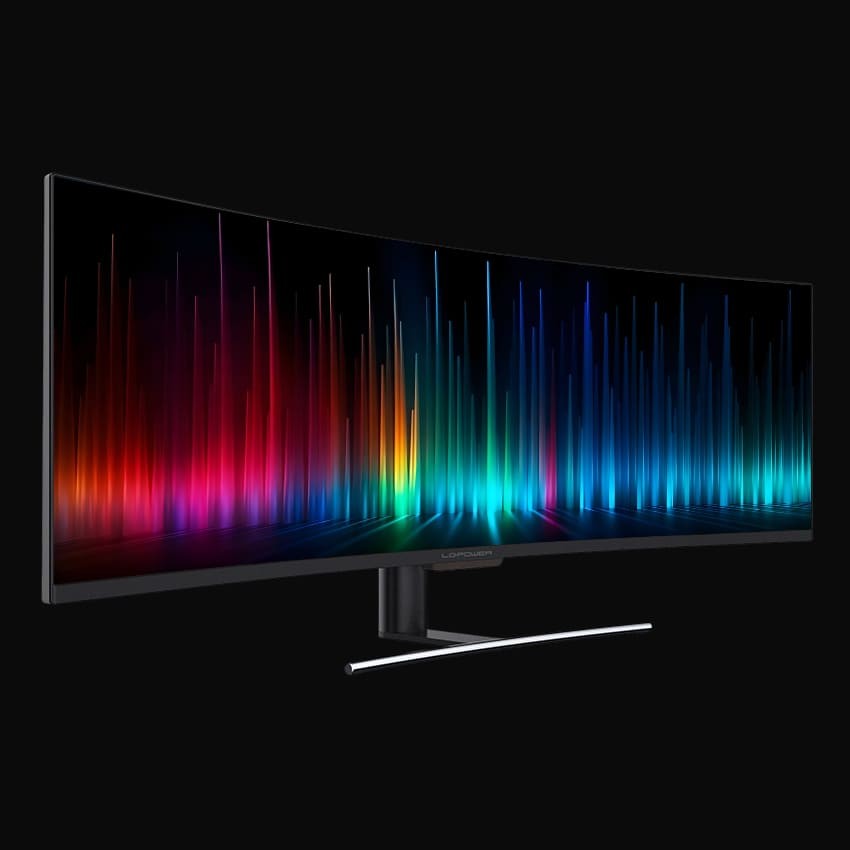 Monitor 49" LC-Power LC-M49-DFHD-144-C-Q QLED VA 3840x1080/144Hz/6ms/2xHDMI/2xDP