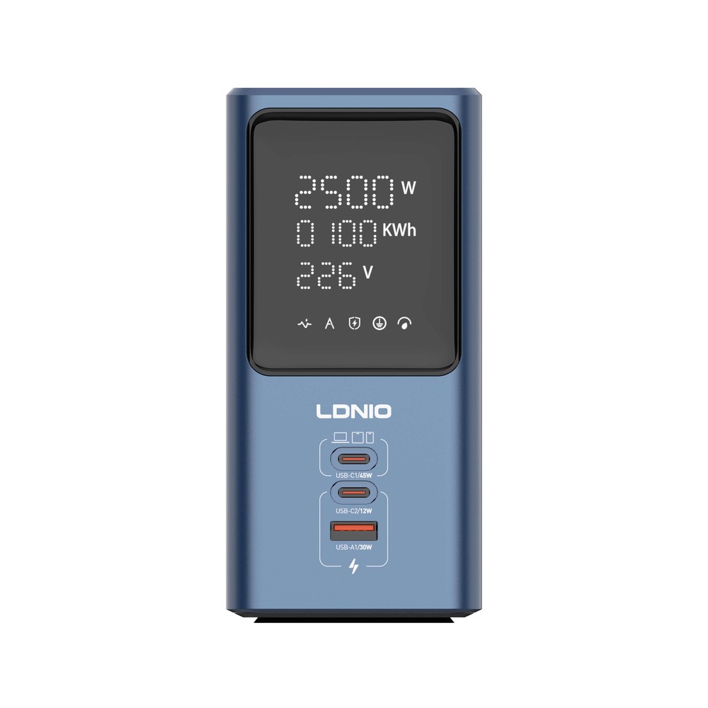 Produzni kabl LDNIO SC2 7-In-1 4 uticnice 2xPD 1xUSB GaN 45W 2m
