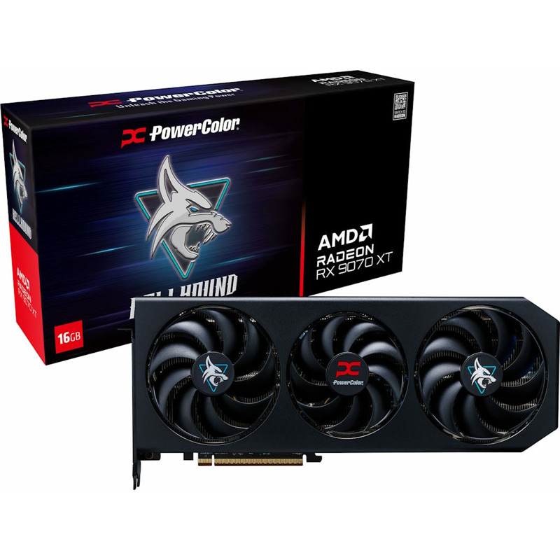Graficka karta POWER COLOR RX 9070 XT  Hellhound AMD/16GB/GDDR6/256 bit/crna