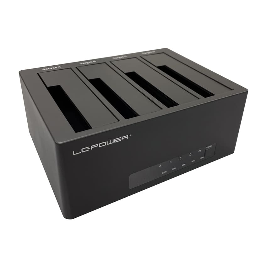 HDD D. Station 4-bay LC-DOCK-U3-4B-V2 4xSSD/HDD, Black USB 3.2