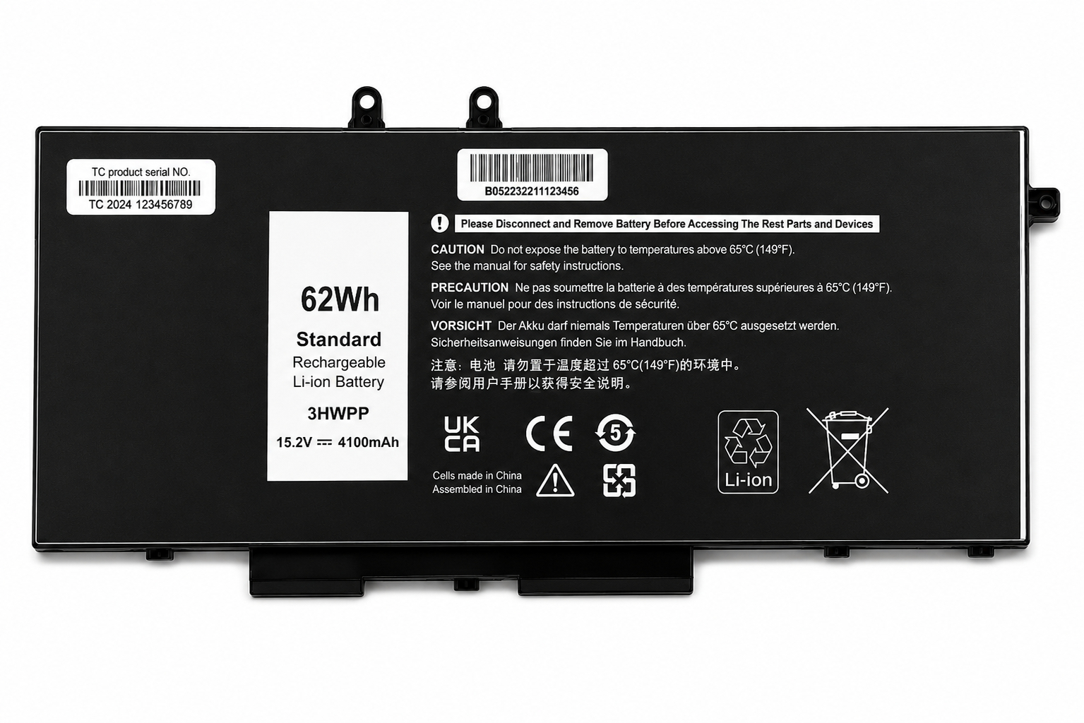 Baterija za Laptop Dell Latitude 5401 5410 5411 Precision 3541 3551 Inspiron 17 7500 3HWPP 4GVMP