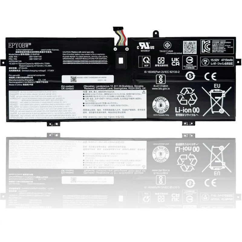 Baterija za laptop Lenovo IdeaPad Yoga 9 14IAP7 Type 82LU series
