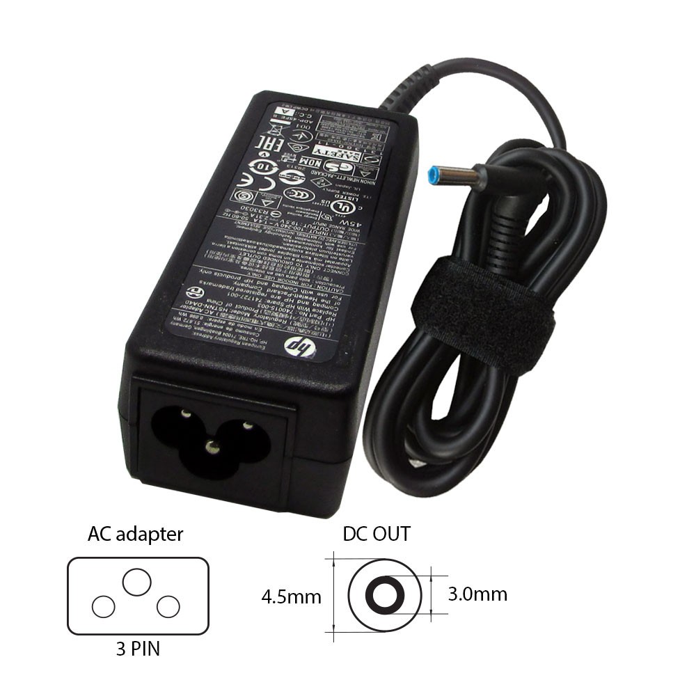 HP/Compaq 19.5V-2.31A (4.5×3.0 Pin Blue) HSTNN-DA40 45W laptop adapter