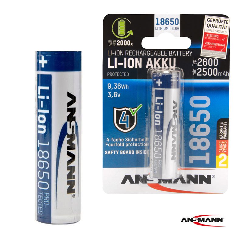 Punjiva Li-Ion 3.6V 2600mAh 18650 Ansmann