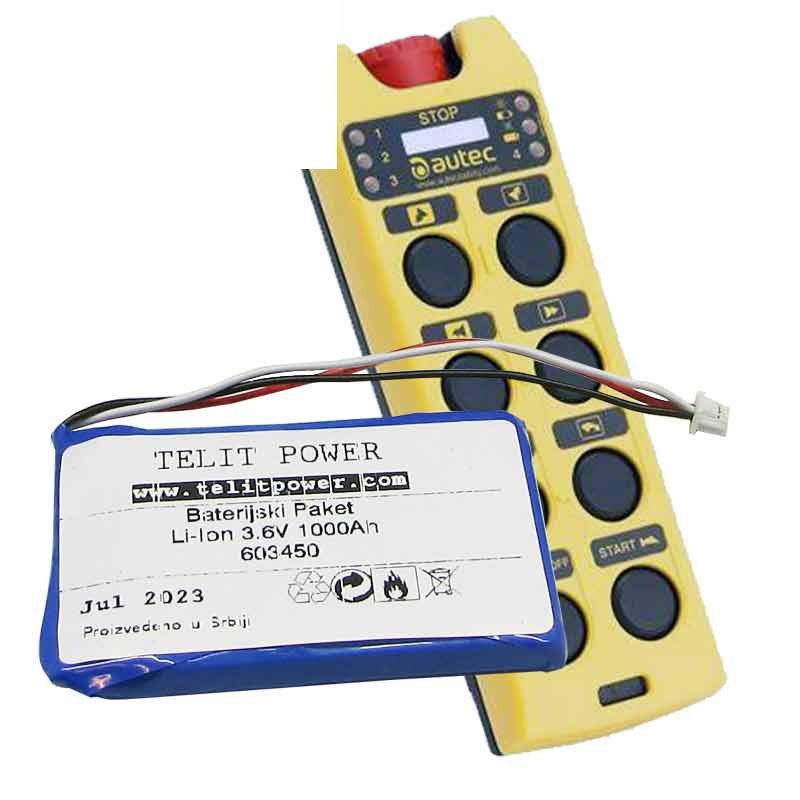 Baterija Li-Po 3.7V 1000mAh za AUTECH AIR8 kran kontroler