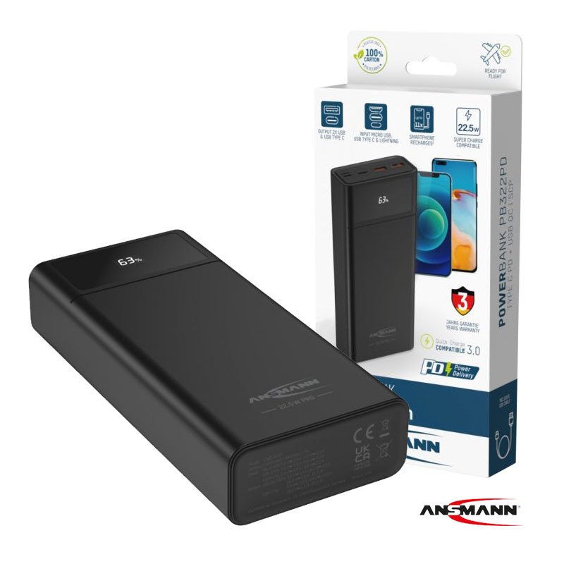 Powerbank 24000mAh PB322PD - ANSMANN