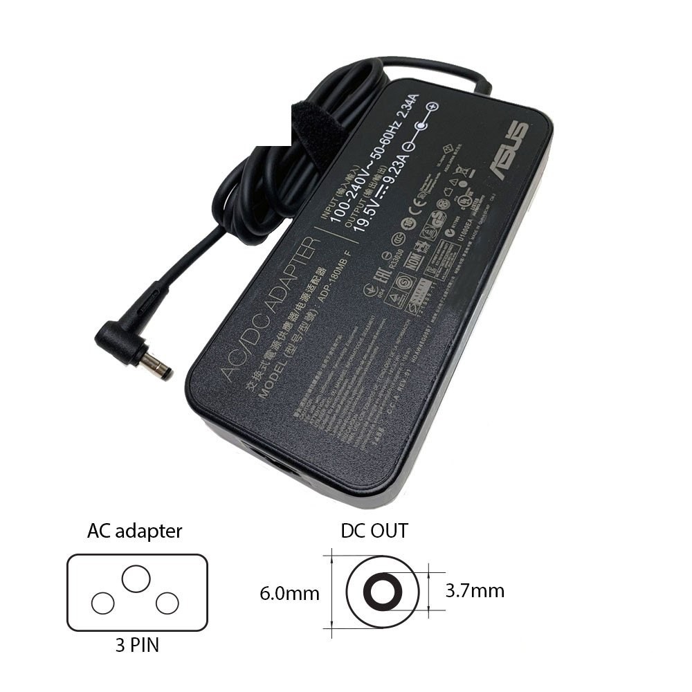 Asus 19.5V-9.23A (6.0×3.7) ADP-180MB F 180W laptop adapter