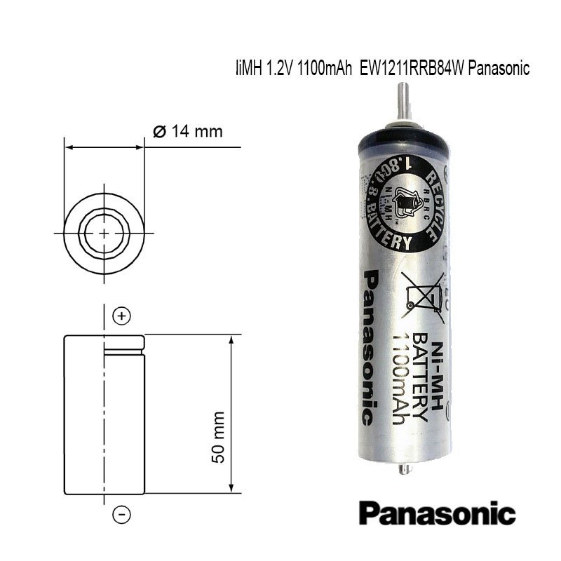Panasonic EW1211RRB84W NiMH baterija 1.2V 1100mAh za EW1211 dental oralni irigat