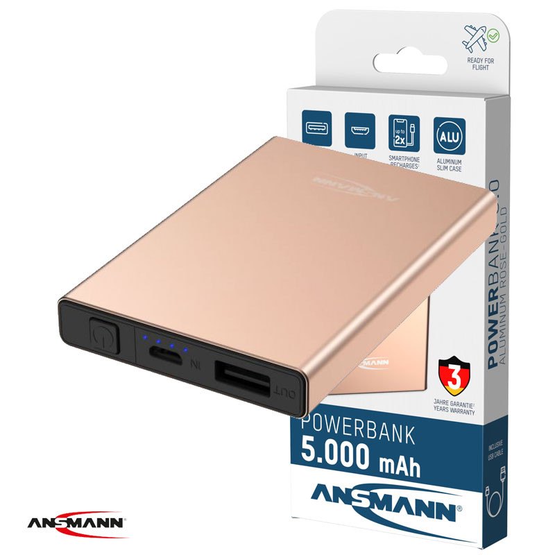 Powerbank 5000mAh PB112 pink - ANSMANN