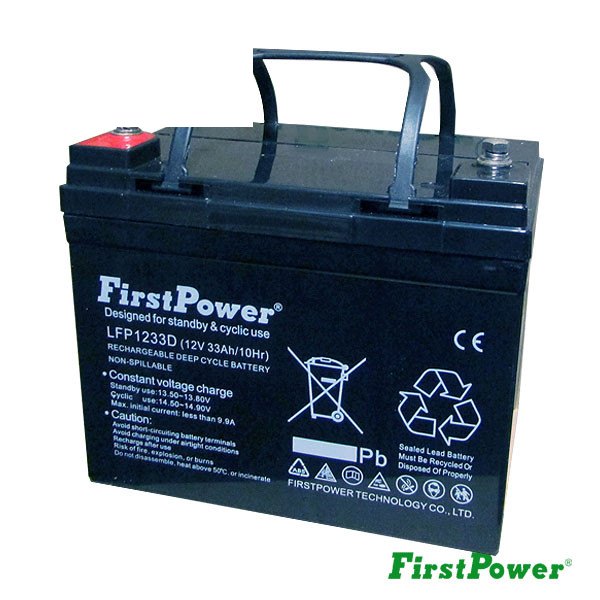 12V 33Ah LFP1233D FIRSTPOWER terminal T9