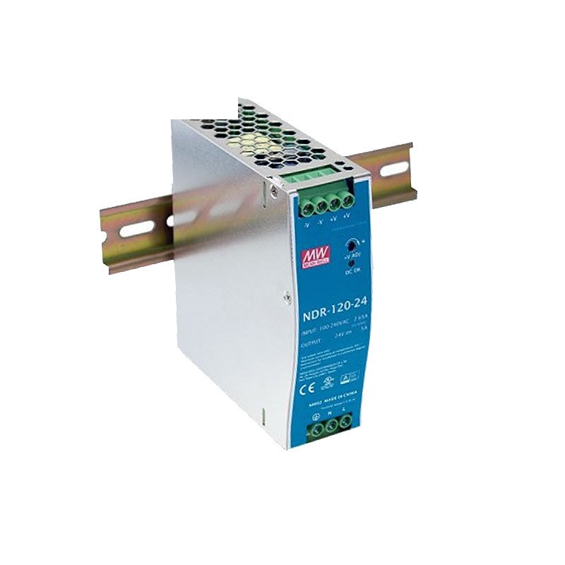 Mean Well NDR-120-24 – 120W DIN Šinsko Industrijsko Napajanje 24V