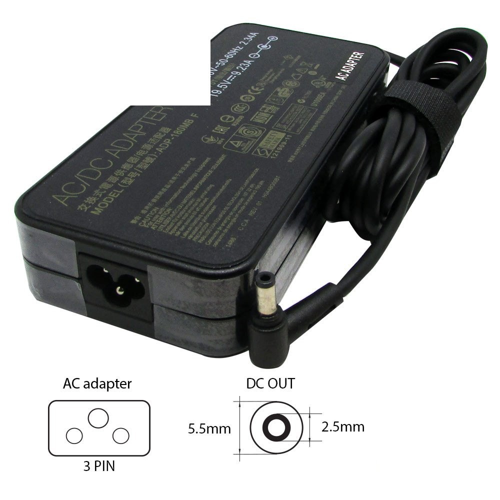 Asus 19.5V-9.23A (5.5×2.5) ADP-180MB F 180W laptop adapter