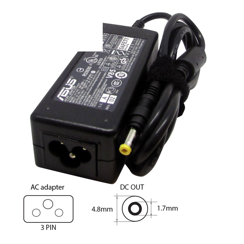 Asus 12V-3A (4.8×1.7) ADP-36EH C 36W laptop adapter