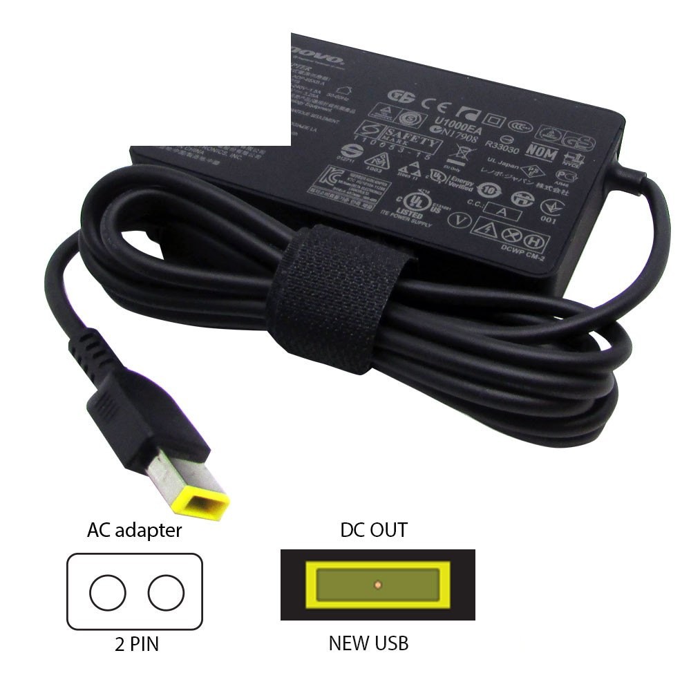 Lenovo 20V-3.25A (NEW USB) ADP-65XB A (slim) 65W laptop adapter