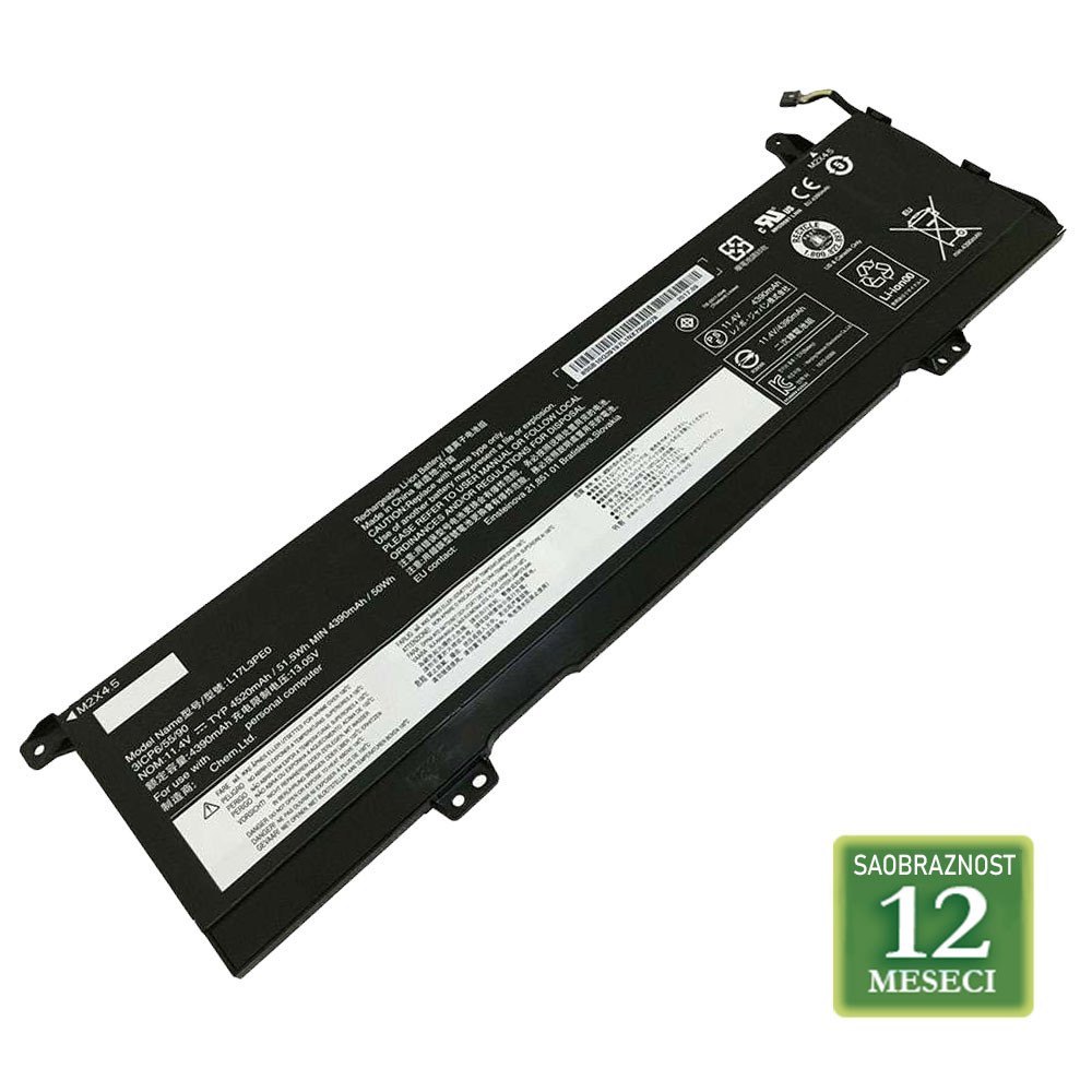 Baterija za laptop LENOVO Yoga 760-15IKB / L17L3PE0 11.4V  51.5Wh / 4520mAh