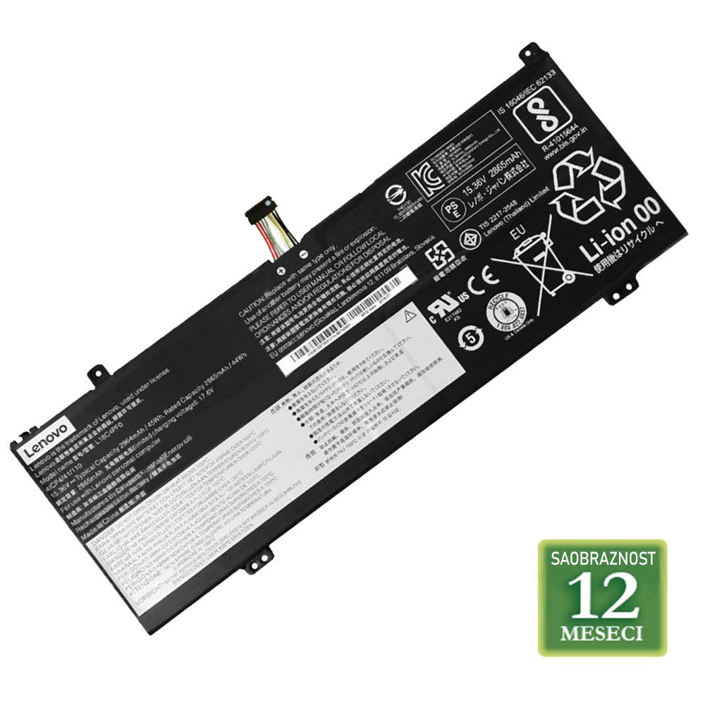 Baterija za laptop LENOVO ThinkBook 13s-IWL / L18M4PF0 15.36V  45Wh / 2964mAh