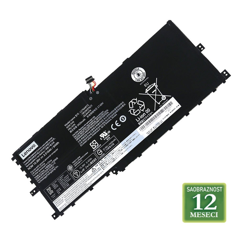 Baterija za laptop LENOVO ThinkPad X1 YOGA 3 / L17C4P71  15.36V  54Wh / 3520mAh
