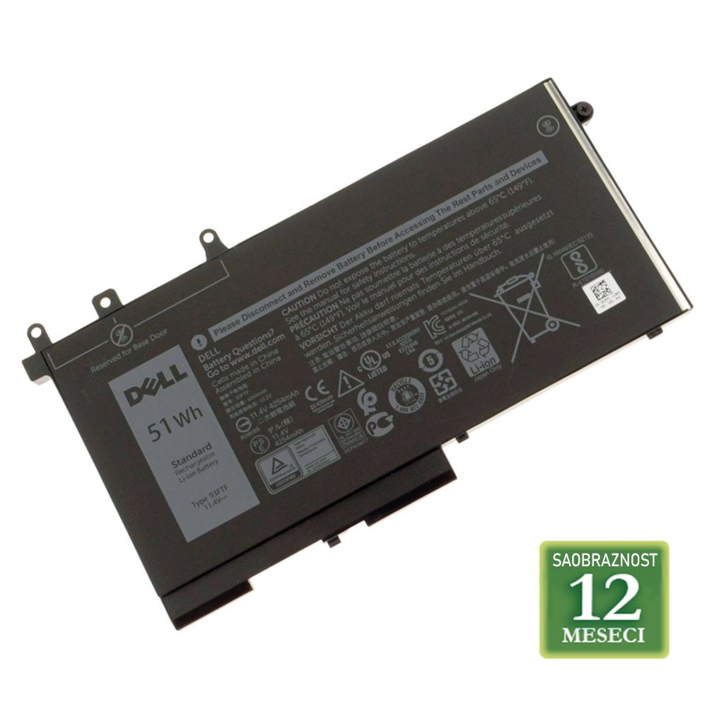 Baterija za laptop DELL D5480 / 93FTF  11.4V 51Wh / 4254mAh