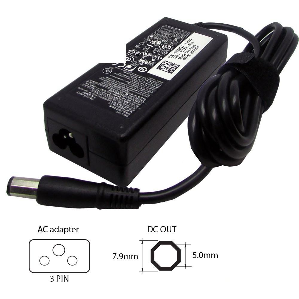 Dell 19.5V-3.34A (7.9×5.0) XPS octagon 928G4 65W laptop adapter