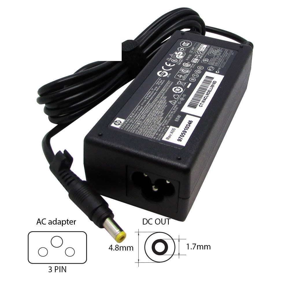 HP/Compaq 18.5V-3.5A (4.8×1.7) PA-1650-02HCN 65W laptop adapter