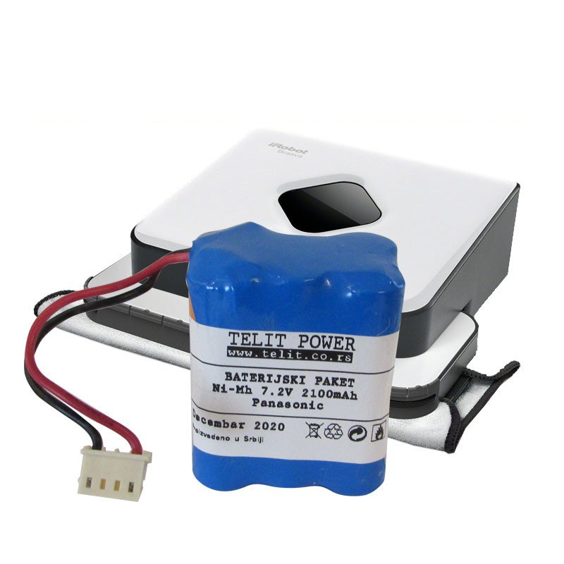 Baterija NIMH 7.2V 2100mAh Panasonic za iRobot Braava 320 / 321 modele brisača p