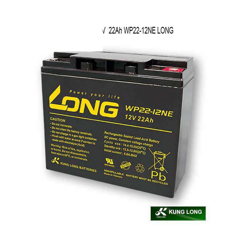 12V 22Ah WP22-12NE LONG INSERT M6