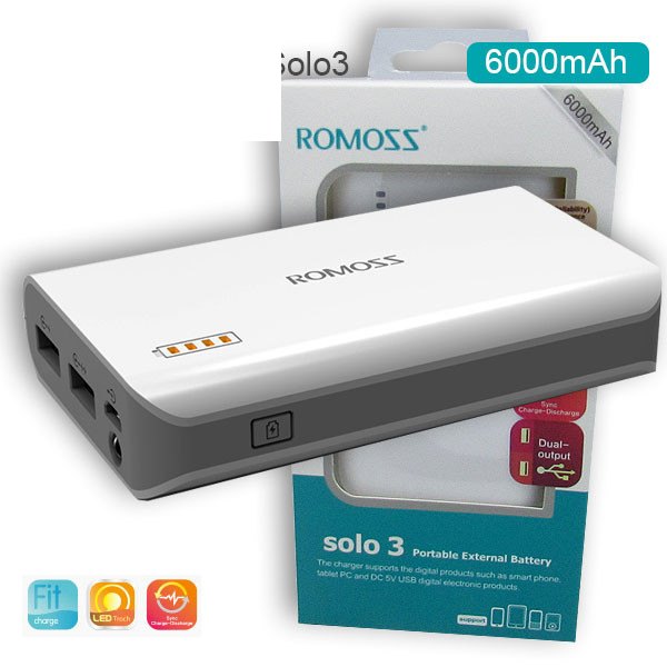 Power Bank Solo 3  ROMOSS 6000mAh