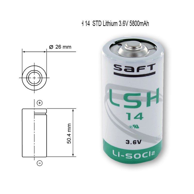 Litijum LSH14 STD 3.6V 5800mAh SAFT