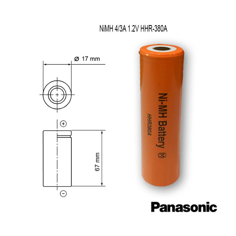 NiMH 4/3A 1.2V 3800mAh BK380A ( HHR380A ) Panasonic