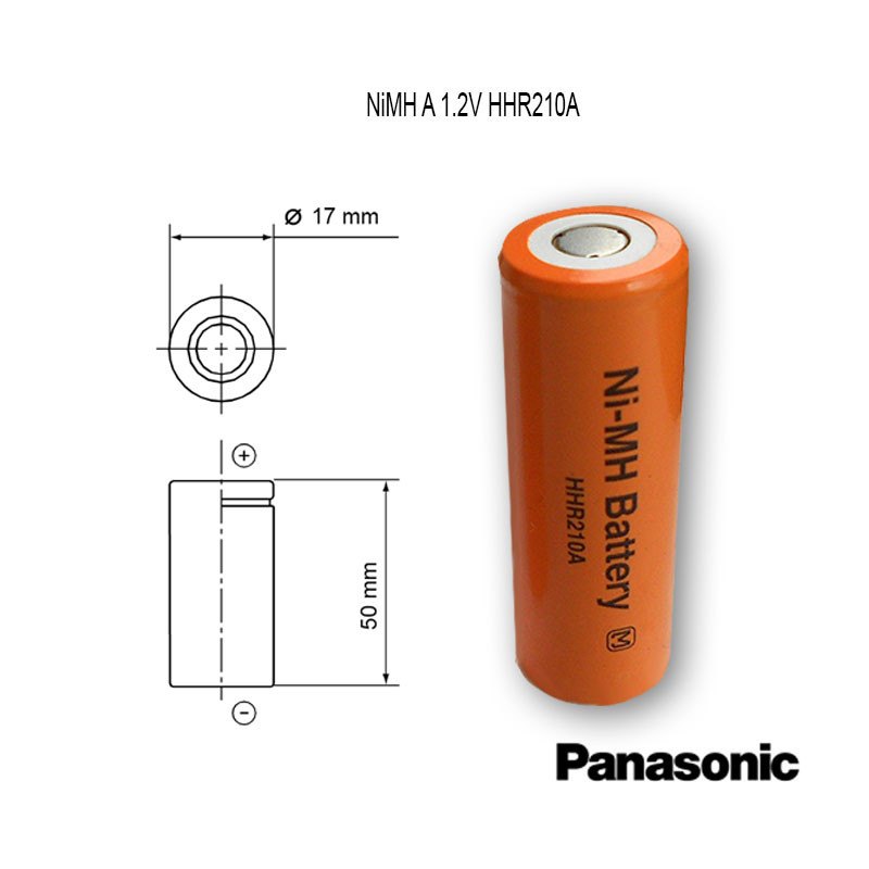 NiMH A 1.2V 2100mAh BK210A ( HHR210A ) Panasonic