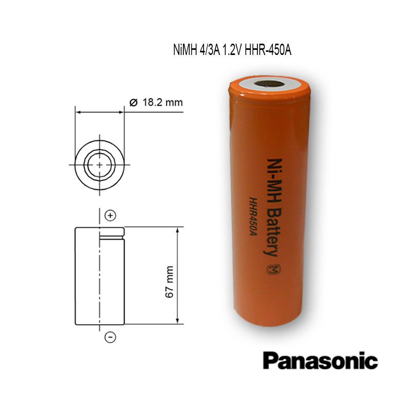 NiMH 4/3A 1.2V 4500mAh BK450A ( HHR450A ) Panasonic
