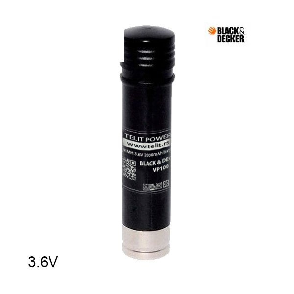 3.6V 2000mAh BLACK & DECKER VP100 Panasonic