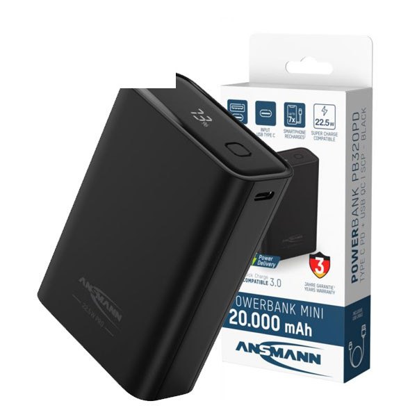 Powerbank 20000mAh PB222PD crni - ANSMANN