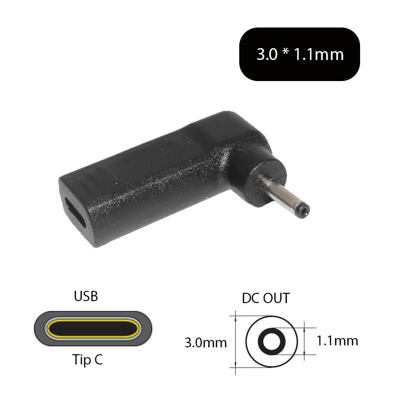 Laptop adapter za napajanje - DC konektor USB-C na 3.0x1.1mm