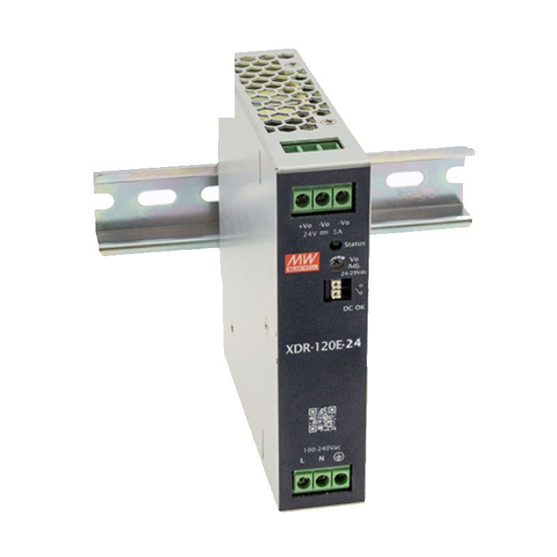 Mean Well XDR-120E-24 – 120W DIN Rail AC/DC napajanje, 24V izlaz