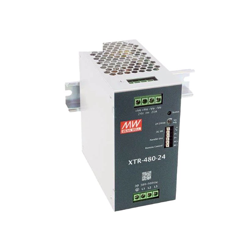 MEAN WELL XTR-480-24 – 480W trofazno DIN šinsko napajanje 24V, ultra slim