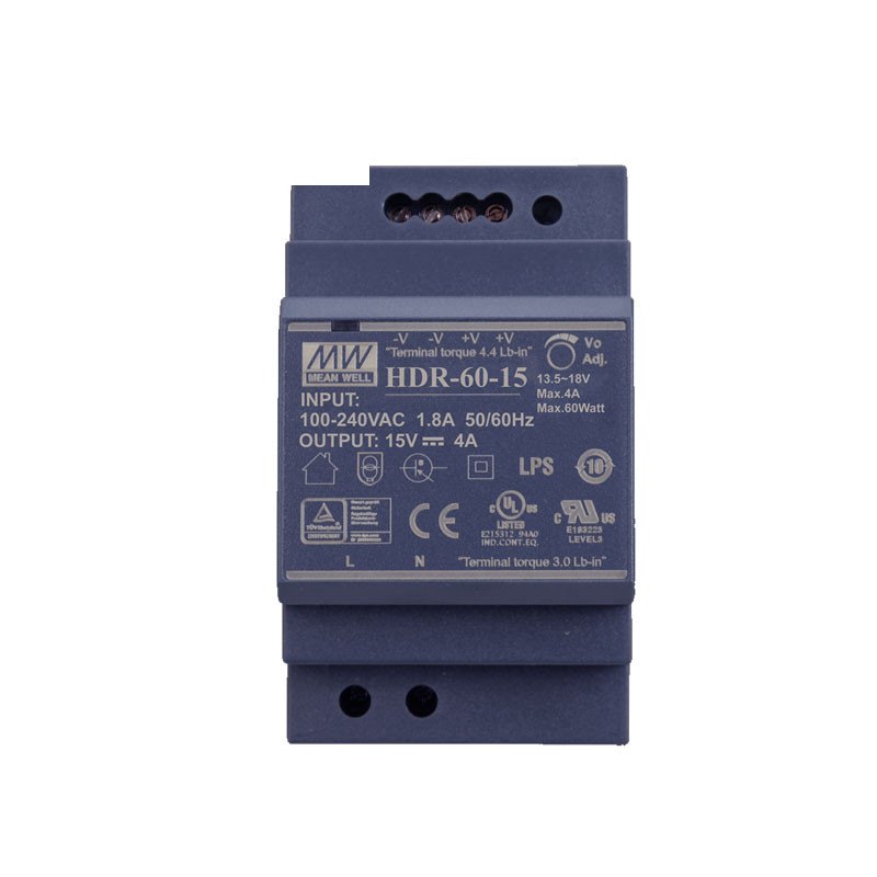 MEAN WELL HDR‑60‑15 DIN Rail napajanje 15V 60W 4A