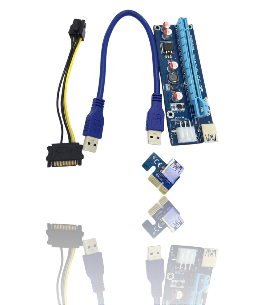 USB 3.0 pci-e express to x16 extenderi riser 6pin