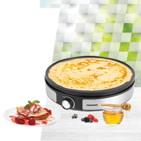 Aparat za palačinke HEINNER HCPM-F15RVSS 1500W/2 u 1