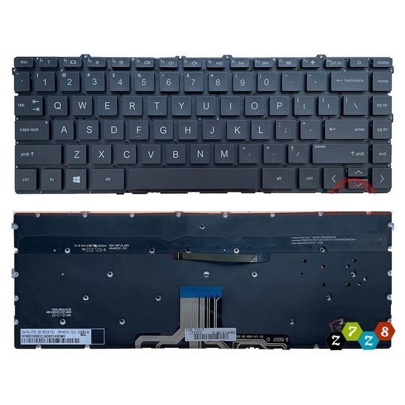 Tastatura za laptop HP Pavilion X360 14-EK 14-EC veliki enter sa pozadinskim osvetljenjem, crna
