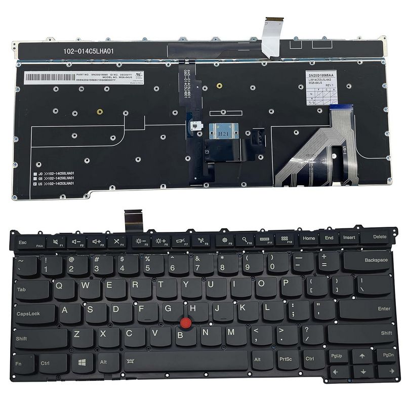 Tastatura za laptop Lenovo Thinkpad Carbon X1 Gen 3 3rd 2015 veliki enter, backlight i gumb