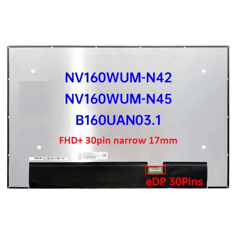 LED Ekran za laptop 16 FHD+ 30pin narrow 17mm
